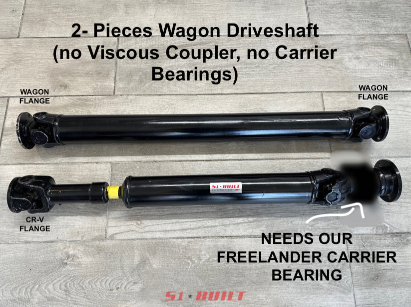 2-pieces Wagon Driveshaft(no Viscous Coupler, no Carrier Bearings)