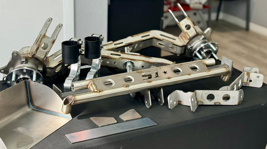 AWD Conversion Bundle: 1988-2000 Civic / 1994-2001 Integra - Alpha6 AWD/RWD/FWD Rear Trailing Arms with Tubular style Rear Diff Mount Kit and Billet Forks