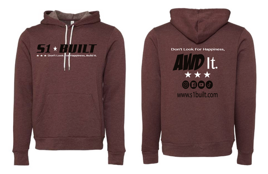 S1Built AWD Hoodie - Heather Maroon