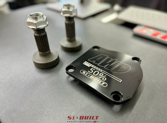 Kseries AWD Transfer Case Block-Off Plate with 23-Splines Rear Axle Stubbies Bundle