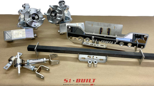 AWD Conversion Bundle: RSX/EP3/EM2/ES - Billet Hub Spindles with Hubs, Rear Diff Mount Kit and Billet Adjustable Camber Kit