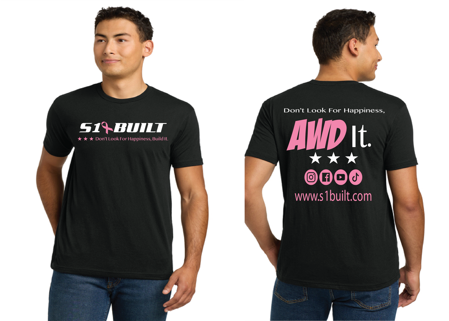 Short Sleeve S1Built T-shirt -Breast Cancer Awareness -