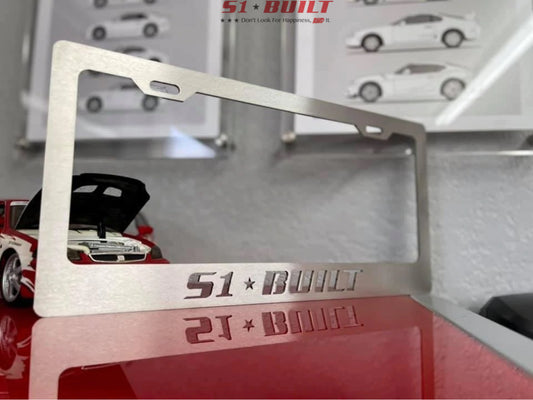 Metal S1Built License Plate Frames