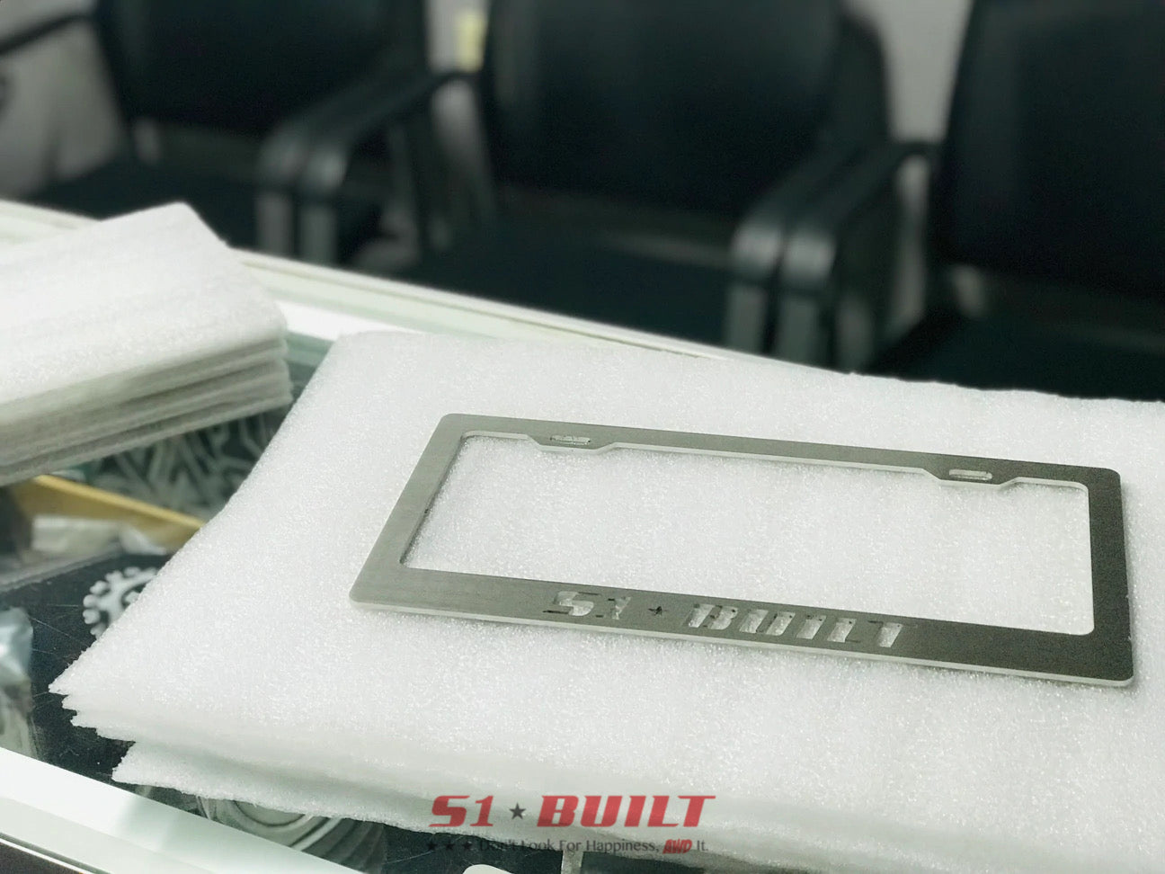 Metal S1Built License Plate Frames