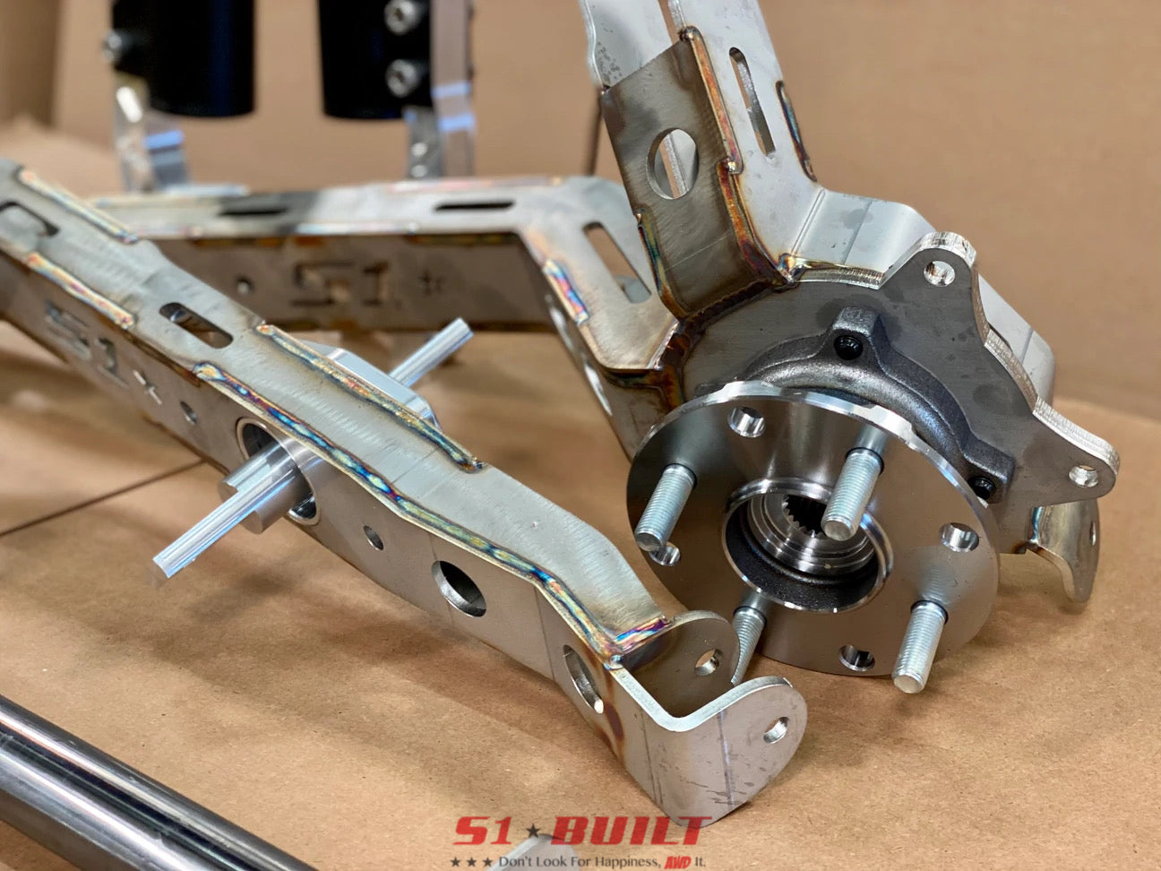AWD Conversion Bundle: Alpha6 AWD/RWD/FWD Rear Trailing Arms with Delta7 Rear Diff Mount Kit and Billet Forks