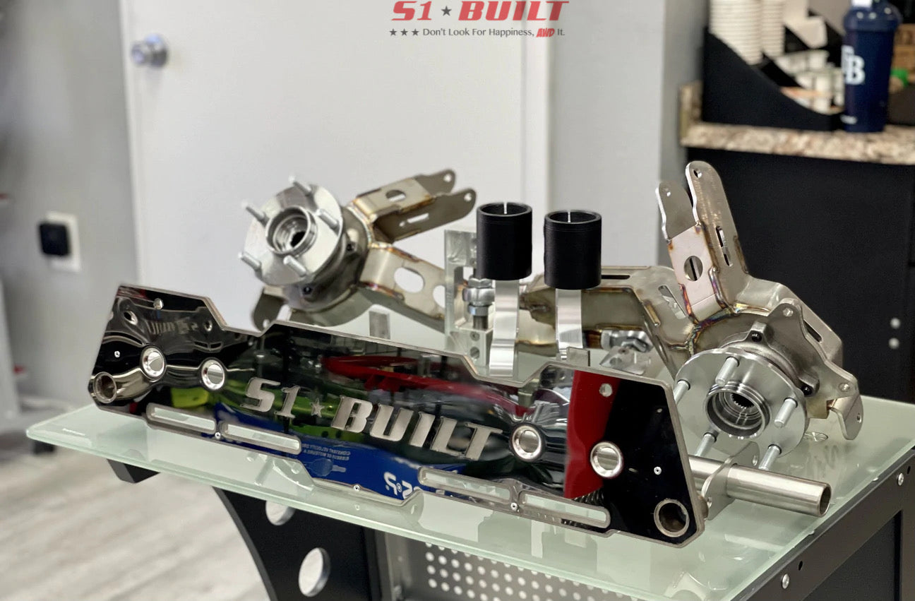 AWD Conversion Bundle: Alpha6 Lite AWD/RWD/FWD Rear Trailing Arms with Delta7 Rear Diff Mount Kit and Billet Forks