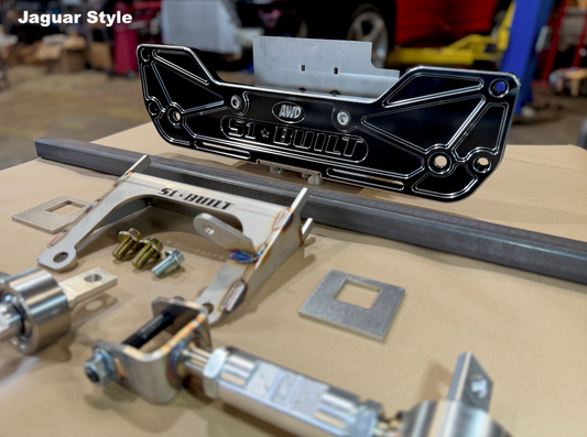 AWD Conversion Bundle:RSX/EP3/EM2/ES - Billet Hub Spindles with Hubs, Billet Rear Diff Mount Kit in Black Anodize and  Billet Adjustable Camber Kit