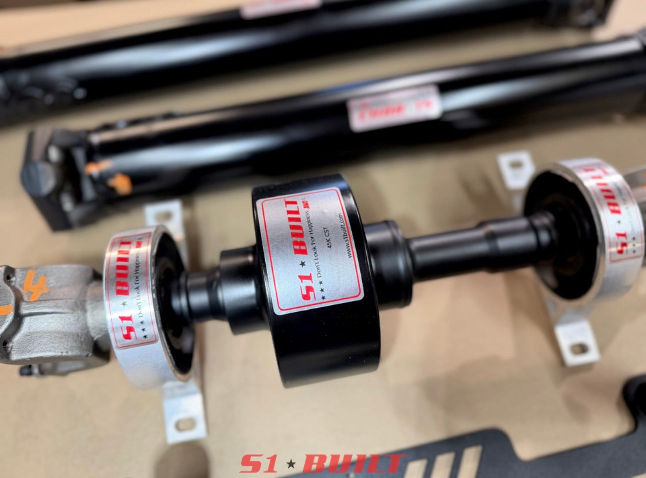 Evo 8 and 9 Custom Driveshaft with Viscous Coupler and Mounting Brackets