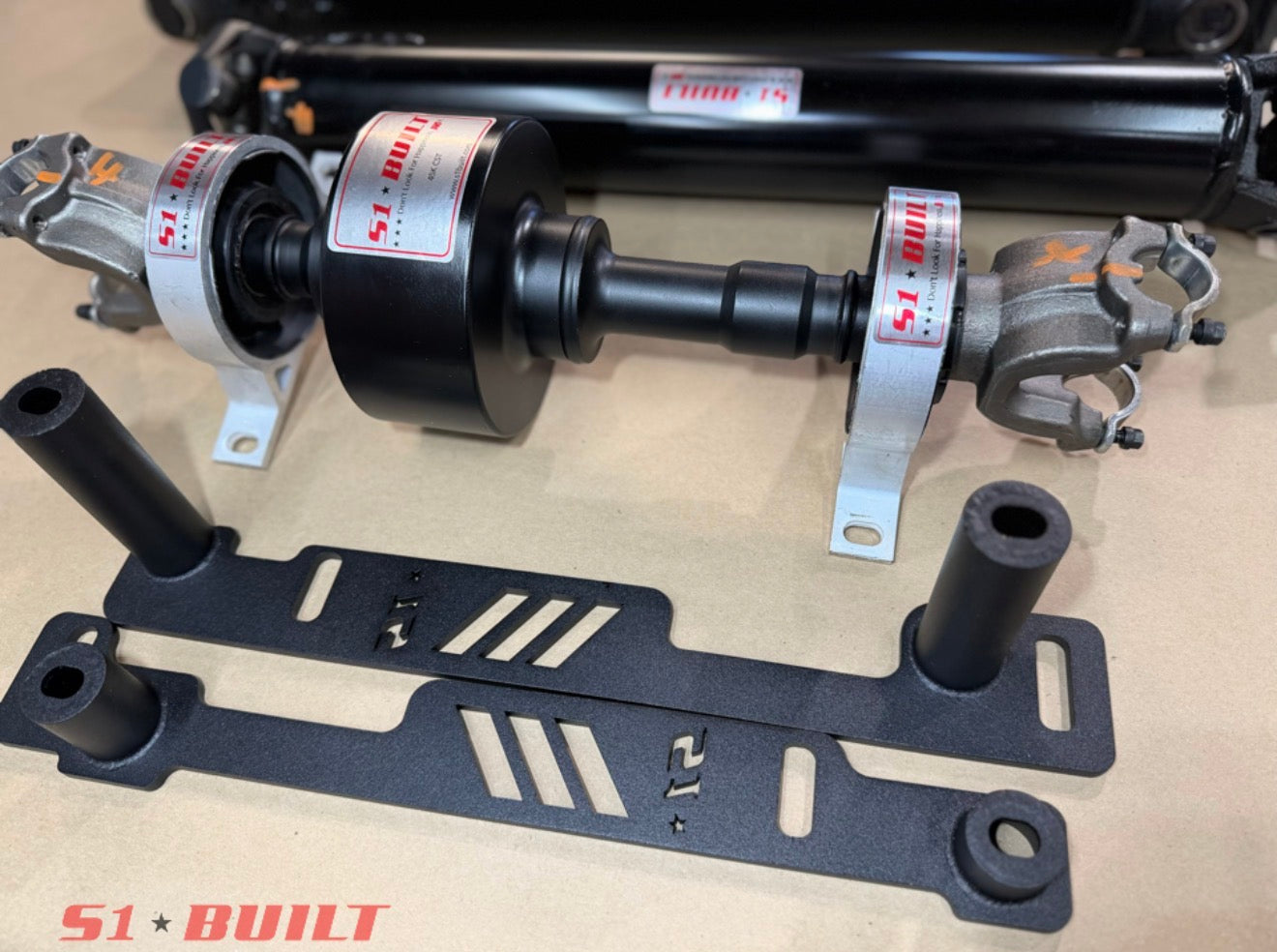 Evo 8 and 9 Custom Driveshaft with Viscous Coupler and Mounting Brackets