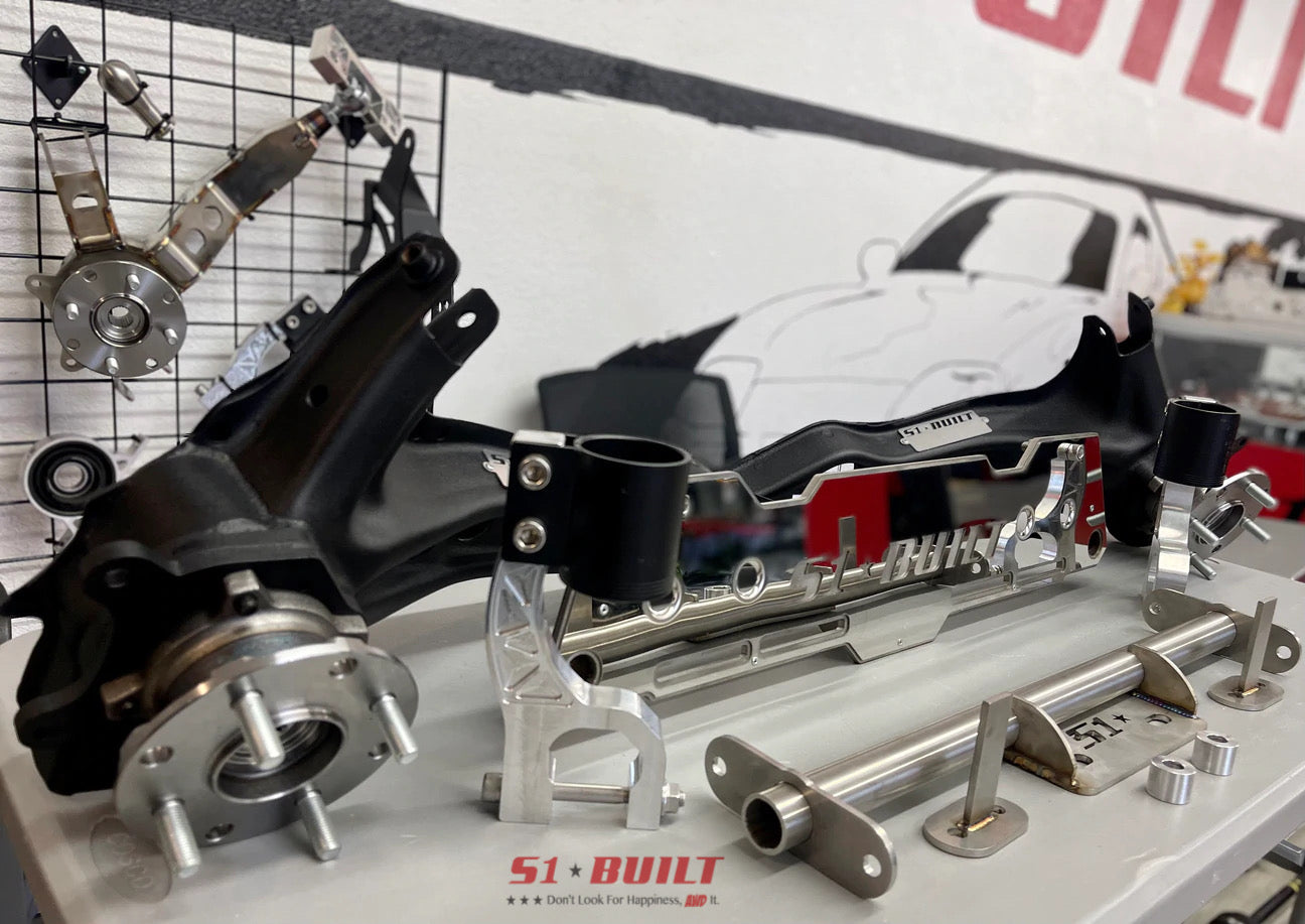 AWD Conversion Bundle: OEM style AWD/RWD/FWD Rear Trailing Arms with Delta7 Rear Diff Mount Kit and Billet Forks